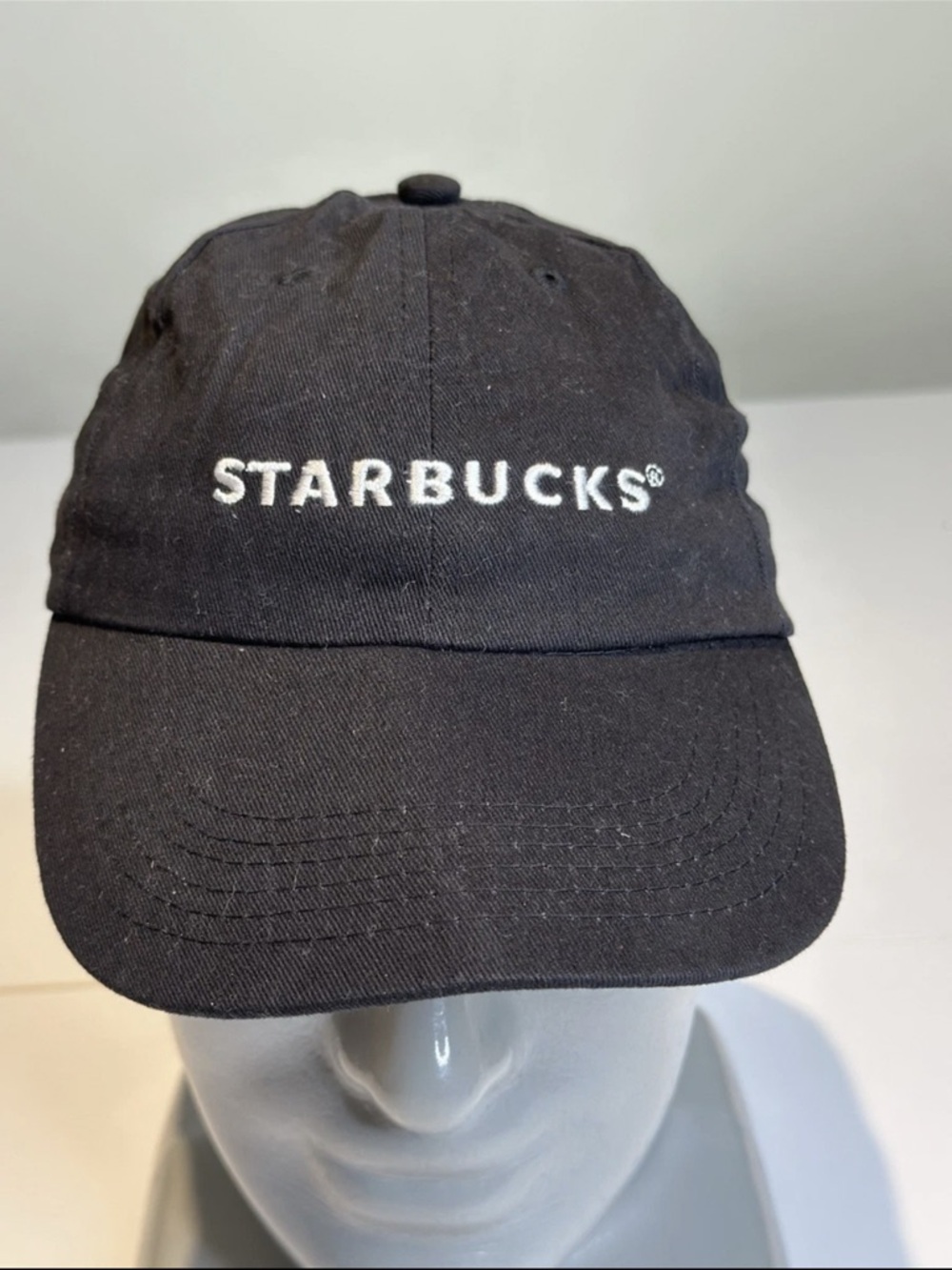 Starbucks Black Cap with White Embroidered Logo - Men's Hat